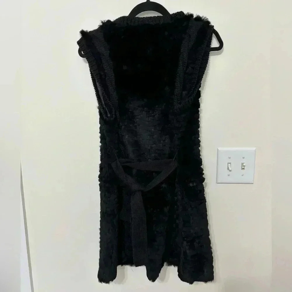 Dolce Cabo Wool and Rabbit Fur Blend Vest - Picture 5 of 8